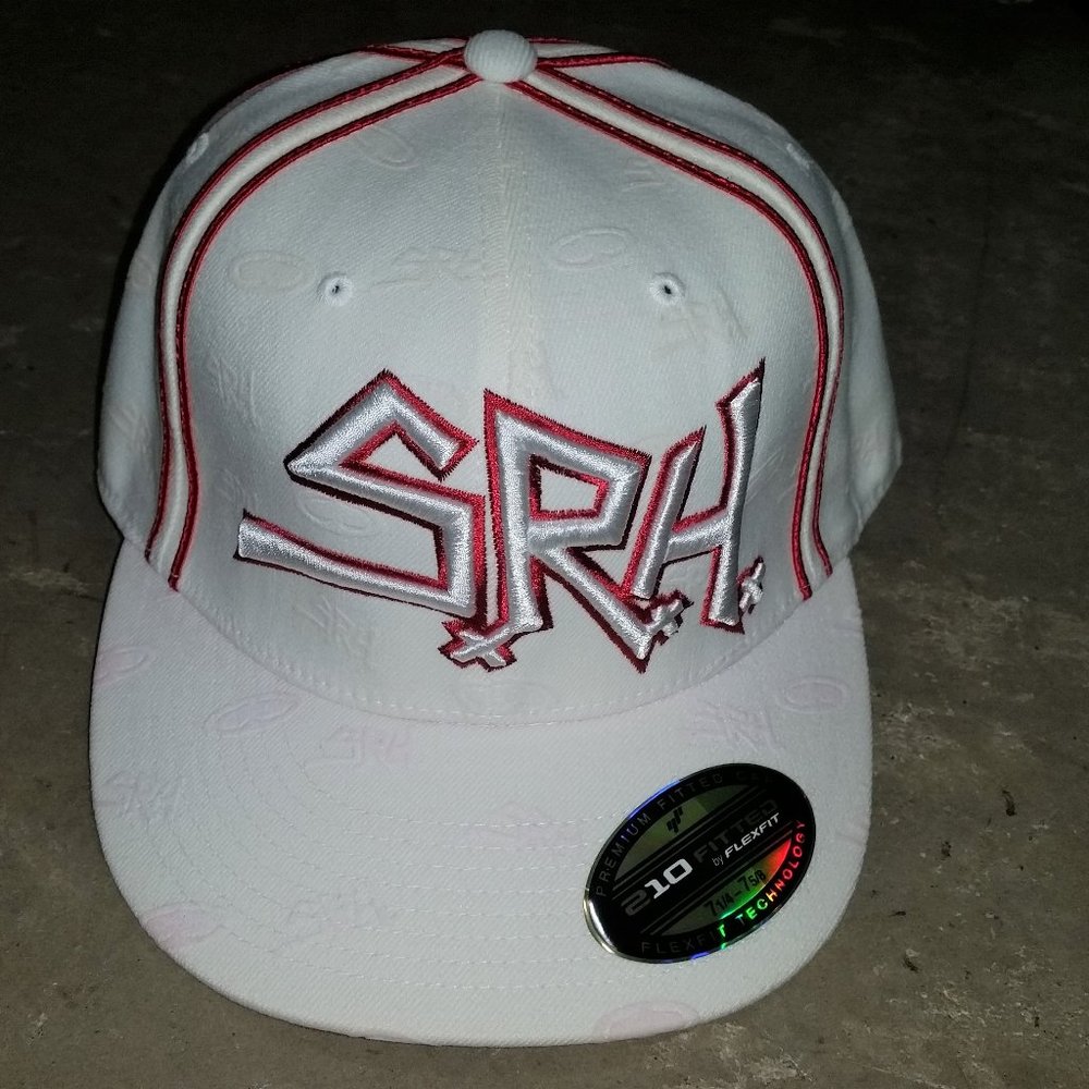 SRH Baseball Cap Hat White and Red